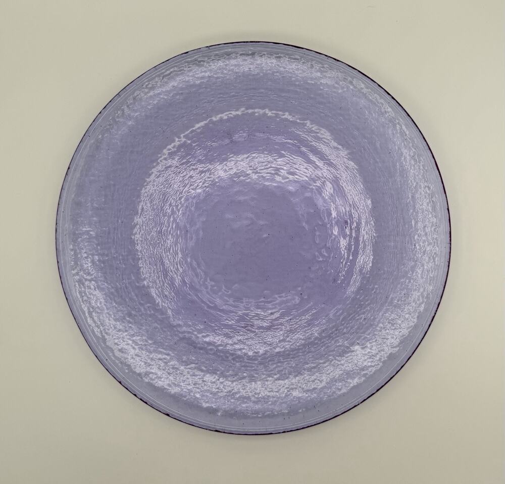 Fire and Light LAVENDER Purple Neodymium Glass Dinner Plate 11" Recycled Glass